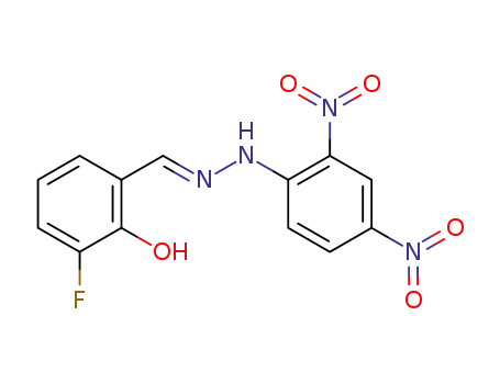 Molecular Structure of 365-70-8 (3-fluoro-2-hydroxy-benzaldehyde-(2,4-dinitro-phenylhydrazone))