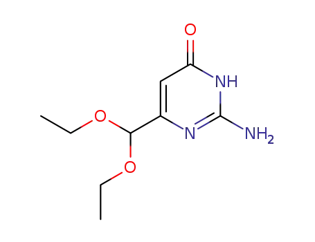 Molecular Structure of 78711-26-9 (2-AMINO-6-(DIETHOXYMETHYL)-4(1H)-PYRIMIDINONE)