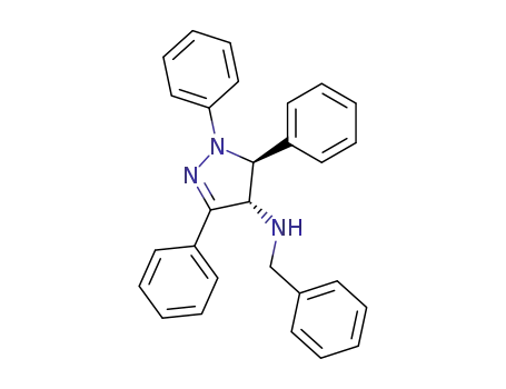 Molecular Structure of 6628-56-4 (N-benzyl-1,3,5-triphenyl-4,5-dihydro-1H-pyrazol-4-amine)