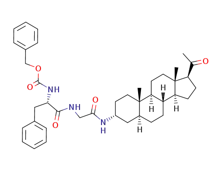 Carbamic acid, [alpha-[[[(20-oxo-5alpha-pregnan-3alpha-yl)carbamoyl]methyl]carbamoyl]phenethyl]-, benzyl ester, L-