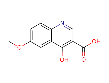 Molecular Structure of 28027-16-9 (4-HYDROXY-6-METHOXYQUINOLINE-3-CARBOXYLIC ACID)