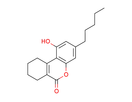 Molecular Structure of 40683-93-0 (1-hydroxy-3-pentyl-7,8,9,10-tetrahydro-benzo[<i>c</i>]chromen-6-one)