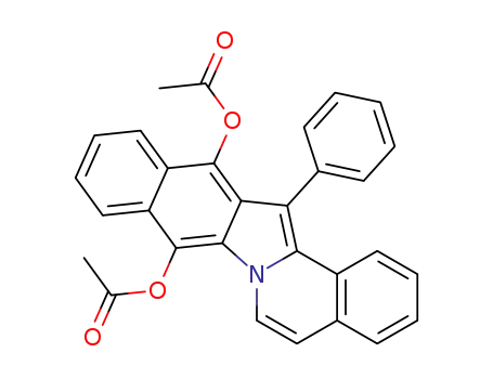 Molecular Structure of 120267-31-4 (8,13-diacetoxy-14-phenyl-benz[5,6]indolo[2,1-<i>a</i>]isoquinoline)
