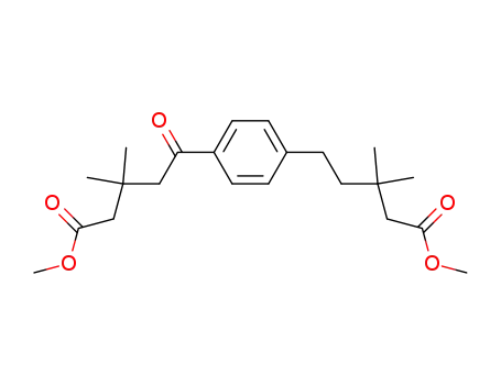 3,3,3',3'-tetramethyl-5-oxo-5,5'-<i>p</i>-phenylene-di-valeric acid dimethyl ester