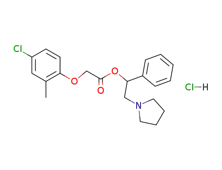 (4-chloro-2-methyl-phenoxy)-acetic acid-(1-phenyl-2-pyrrolidino-ethyl ester); hydrochloride