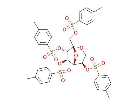 tetrakis-<i>O</i>-(toluene-4-sulfonyl)-β-D-<i>altro</i>-2,7-anhydro-[2]heptulofuranose