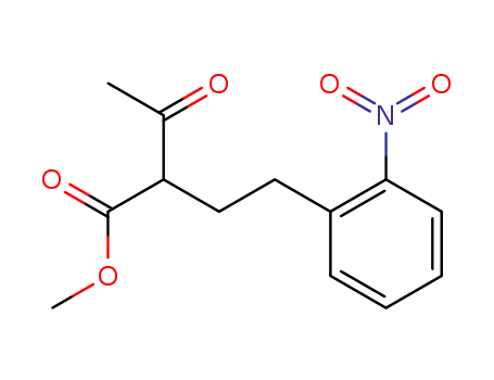 Molecular Structure of 5345-21-1 (methyl 2-[2-(2-nitrophenyl)ethyl]-3-oxo-butanoate)