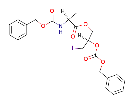 Ρ-α-(N-Carbobenzoxy-L-alanyl)-β-O-carbobenzoxyglycerol-γ-iodohydrin