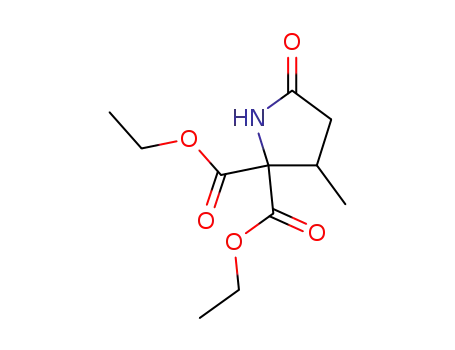 Molecular Structure of 2446-12-0 (diethyl 3-methyl-5-oxo-pyrrolidine-2,2-dicarboxylate)