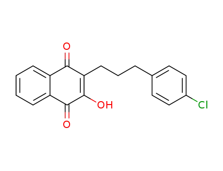 Molecular Structure of 18100-12-4 (3-[3-(4-chlorophenyl)propyl]-4-hydroxynaphthalene-1,2-dione)