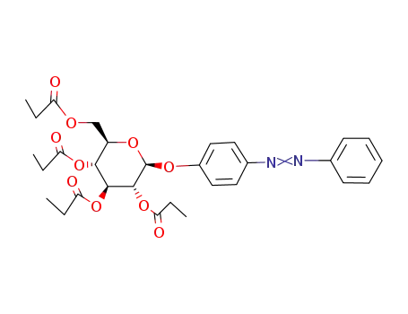 Molecular Structure of 6291-09-4 (4-[(E)-phenyldiazenyl]phenyl 2,3,4,6-tetra-O-propanoylhexopyranoside)