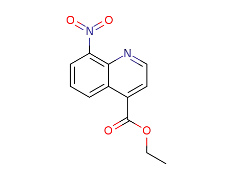 Molecular Structure of 855613-71-7 (8-nitro-quinoline-4-carboxylic acid ethyl ester)