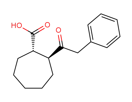 (+/-)-<i>trans</i>-2-phenylacetyl-cycloheptanecarboxylic acid