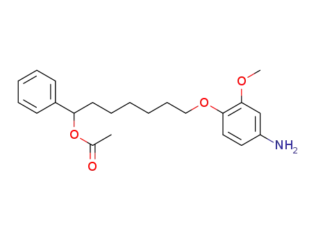 Molecular Structure of 15382-90-8 (7-(4-amino-2-methoxyphenoxy)-1-phenylheptyl acetate)