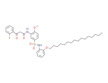 α-(2-Fluorbenzoyl)-5-(2-cetoxybenzolsulfamoyl)-2-methoxyacetanilid