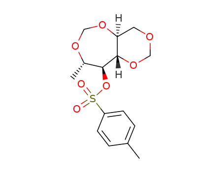 Molecular Structure of 7465-83-0 (8-methyltetrahydro-4H-[1,3]dioxino[5,4-d][1,3]dioxepin-9-yl 4-methylbenzenesulfonate (non-preferred name))