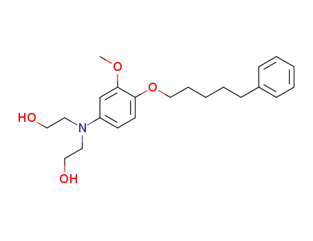 N,N-Bis-<2-hydroxy-aethyl>-3-methoxy-4-<5-phenyl-pentyloxy>-anilin