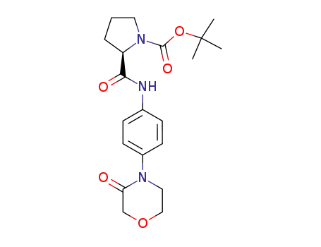 1-Pyrrolidinecarboxylic acid,
2-[[[4-(3-oxo-4-morpholinyl)phenyl]amino]carbonyl]-, 1,1-dimethylethyl
ester, (2R)-