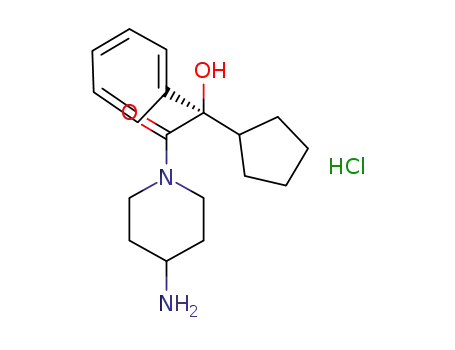 4-Amino-1-((2R)-2-cyclopentyl-2-hydroxy-2-phenylacetyl)piperidine monohydrochloride