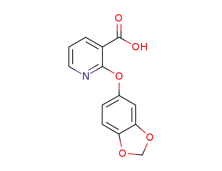 Molecular Structure of 214758-41-5 (2-(1,3-BENZODIOXOL-5-YLOXY)NICOTINIC ACID)