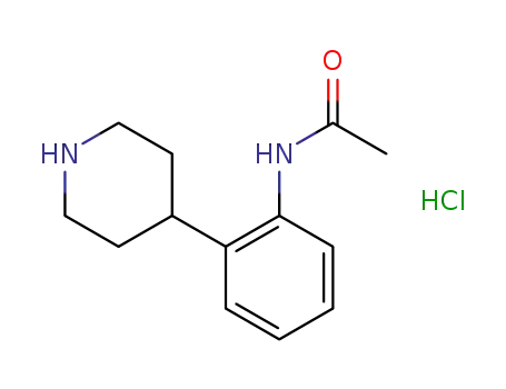 Molecular Structure of 255050-97-6 (4-(2-Acetamidophenyl)-piperidine hydrochloride)