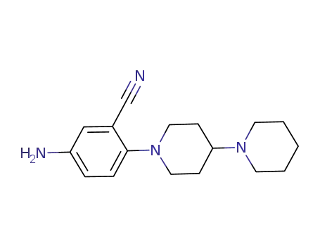 Molecular Structure of 288252-12-0 (Benzonitrile, 5-amino-2-[1,4'-bipiperidin]-1'-yl-)