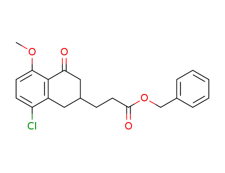Molecular Structure of 803-97-4 (3-<1-Oxo-5-chlor-8-methoxy-1,2,3,4-tetrahydro-naphthyl-(3)>-propionsaeure-benzylester)