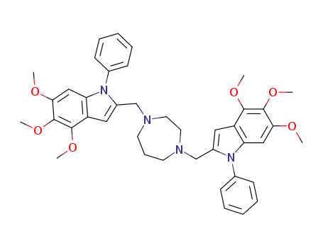1H-Indole,
2,2'-[(tetrahydro-1H-1,4-diazepine-1,4(5H)-diyl)bis(methylene)]bis[4,5,6
-trimethoxy-1-phenyl-