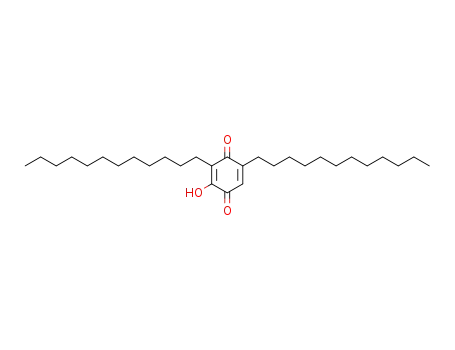 Molecular Structure of 42177-29-7 (2,5-Cyclohexadiene-1,4-dione, 3,5-didodecyl-2-hydroxy-)