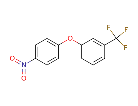 Molecular Structure of 189359-96-4 (Benzene, 2-methyl-1-nitro-4-[3-(trifluoromethyl)phenoxy]-)
