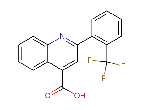Molecular Structure of 132132-56-0 (2-(2'-trifluoromethylphenyl)quinoline-4-carboxylic acid)