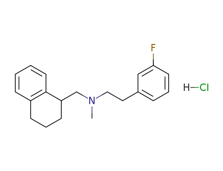 Molecular Structure of 125066-44-6 (1-((N Methylamino)methyl-N-(2-(m fluorophenyl)ethyl))-tetralin hydrochloride)