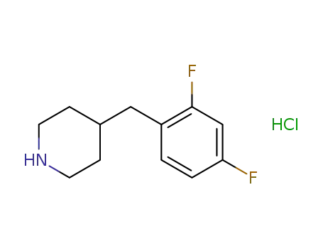 Molecular Structure of 333985-60-7 (4-(2,4-Difluorobenzyl)piperidine hydrochloride)