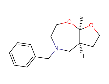 4-benzyl-8a-methyl-(5a<i>r</i>,8a<i>c</i>)-octahydro-furo[3,2-<i>f</i>][1,4]oxazepine