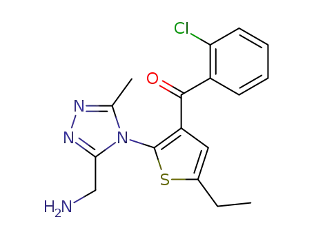 3-aminomethyl-4-(3-(2-chlorobenzoyl)-5-ethylthiophen-2-yl)-5-methyl[1,2,4]triazole