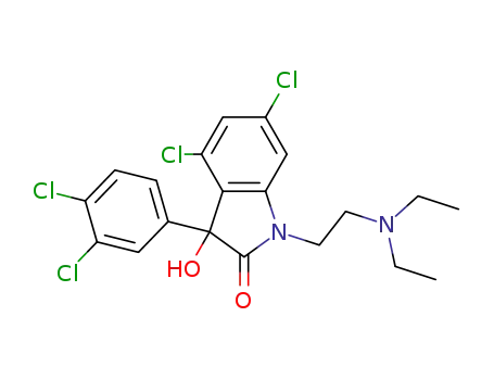 4,6-Dichloro-1-(2-diethylaminoethyl)-3-hydroxy-3-(3,4-dichlorophenyl)oxindole