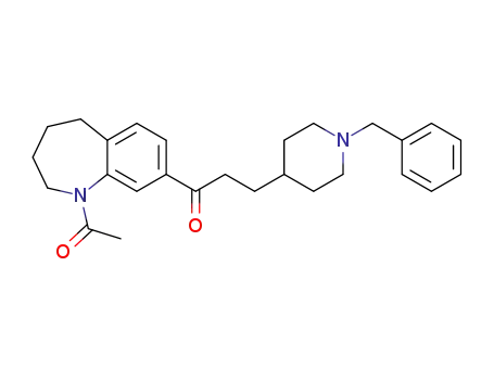 Molecular Structure of 142852-98-0 (1-Acetyl-8-[1-oxo-3-[1-(phenylmethyl)piperidin-4-yl]propyl]-2,3,4,5-tetrahydro-1H-1-benzazepine)