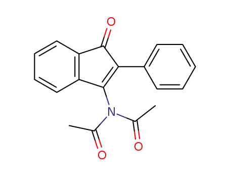 Molecular Structure of 3014-48-0 (N-acetyl-N-(1-oxo-2-phenyl-1H-inden-3-yl)acetamide)