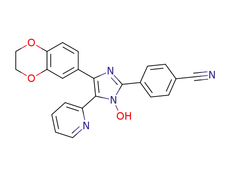 4-[4-(2,3-dihydro-benzo[1,4]dioxin-6-yl)-1-hydroxy-5-pyridin-2-yl-1H-imidazol-2-yl]-benzonitrile