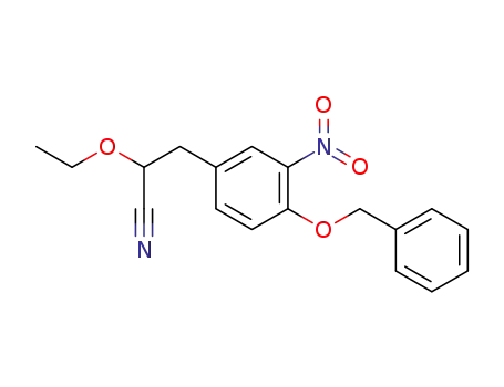 Benzenepropanenitrile, a-ethoxy-3-nitro-4-(phenylmethoxy)-