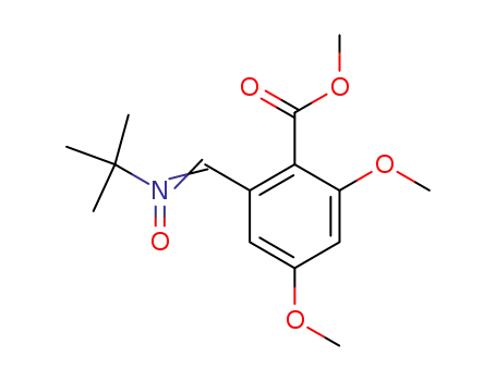 Molecular Structure of 845739-82-4 (Benzoic acid, 2-[[(1,1-dimethylethyl)oxidoimino]methyl]-4,6-dimethoxy-,
methyl ester)
