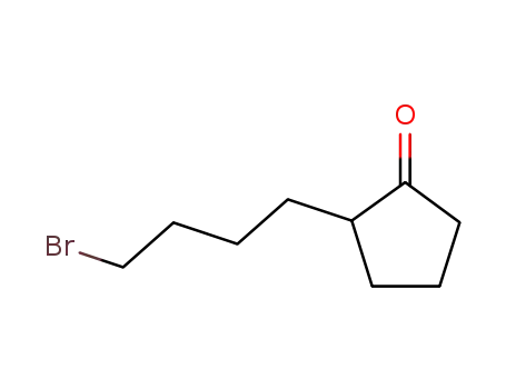 Molecular Structure of 51584-58-8 (Cyclopentanone, 2-(4-bromobutyl)-)