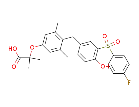 2-(4-{3-[(4-Fluorophenyl)sulphonyl]-4-hydroxybenzyl}-3,5-dimethylphenoxy)-2-methylpropionic acid