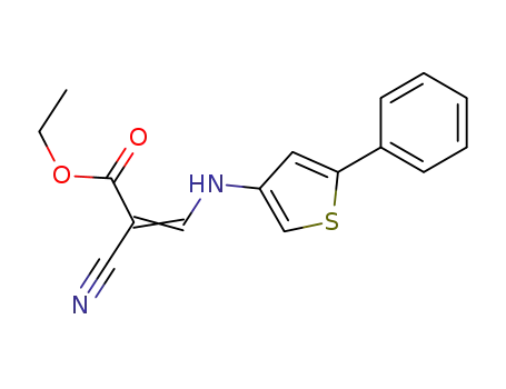 2-Propenoic acid, 2-cyano-3-[(5-phenyl-3-thienyl)amino]-, ethyl ester