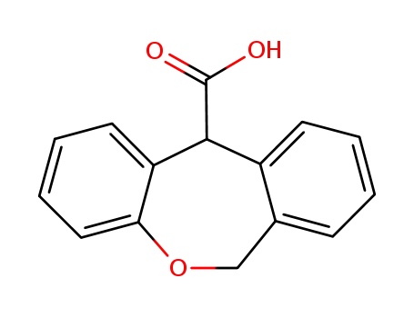 Molecular Structure of 144170-65-0 (6,11-dihydrodibenz<b,e>oxepin-11-carboxylic acid)