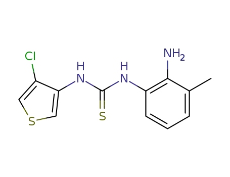 Molecular Structure of 632356-50-4 (Thiourea, N-(2-amino-3-methylphenyl)-N'-(4-chloro-3-thienyl)-)