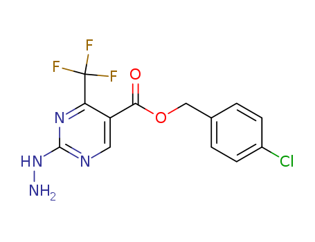 5-Pyrimidinecarboxylicacid, 2-hydrazinyl-4-(trifluoromethyl)-, (4-chlorophenyl)methyl ester
