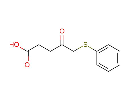 Molecular Structure of 66080-37-3 (Pentanoic acid, 4-oxo-5-(phenylthio)-)