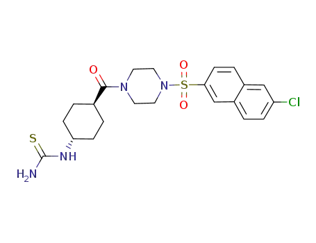 1-(6-chloronaphthalene-2-sulfonyl)-4-(trans-4-thioureidocyclohexane-1-ylcarbonyl)piperazine