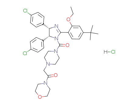 2-[4-[[(4S,5R)-4,5-Bis(4-chlorophenyl)-2-[4-(1,1-dimethylethyl)-2-ethoxyphenyl]-4,5-dihydro-1H-imidazol-1-yl]carbonyl]-1-piperazinyl]-1-(4-morpholinyl)ethanone hydrochloride